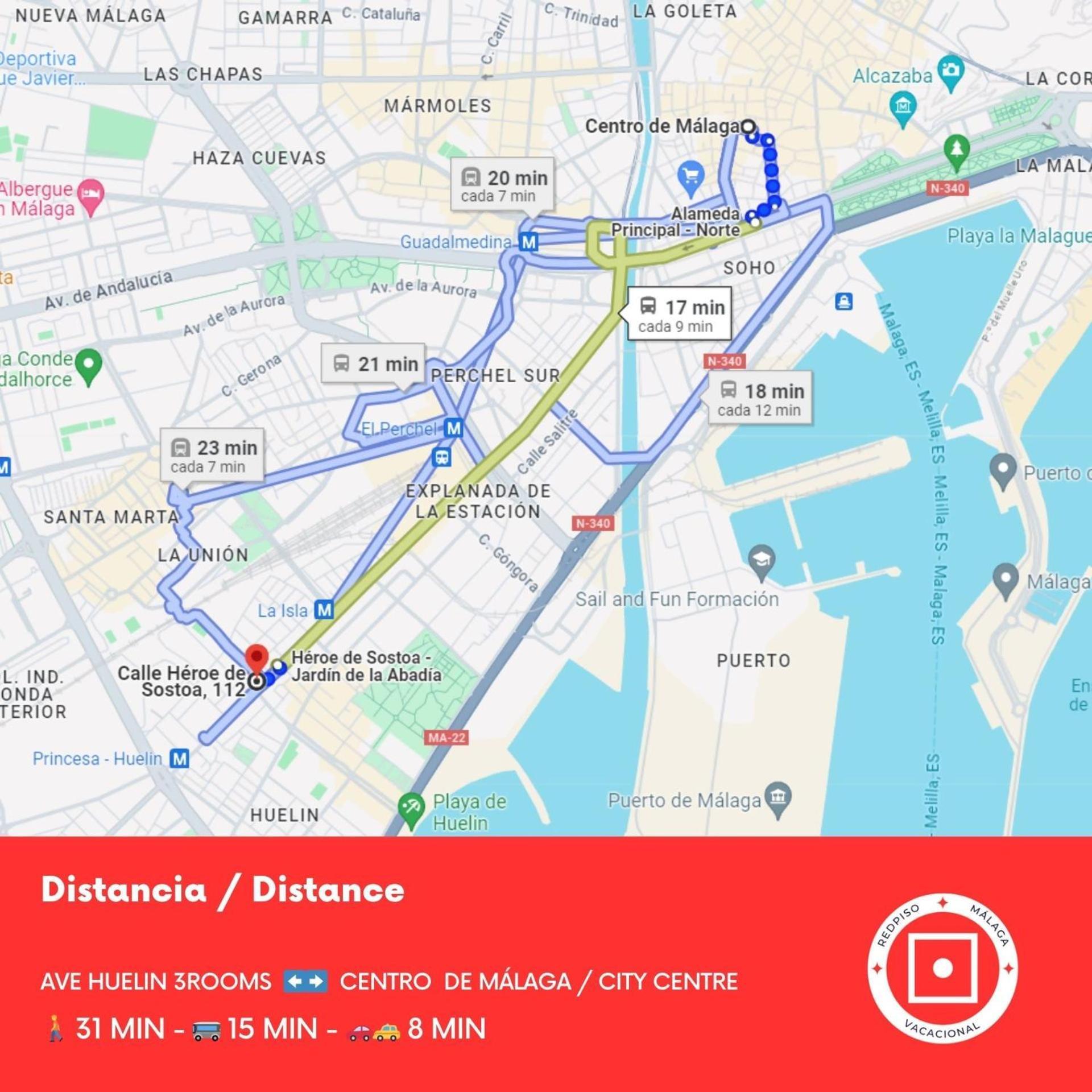 Ave Huelin 3Rooms Alojamiento Con Parking Y Ac มาลากา ภายนอก รูปภาพ